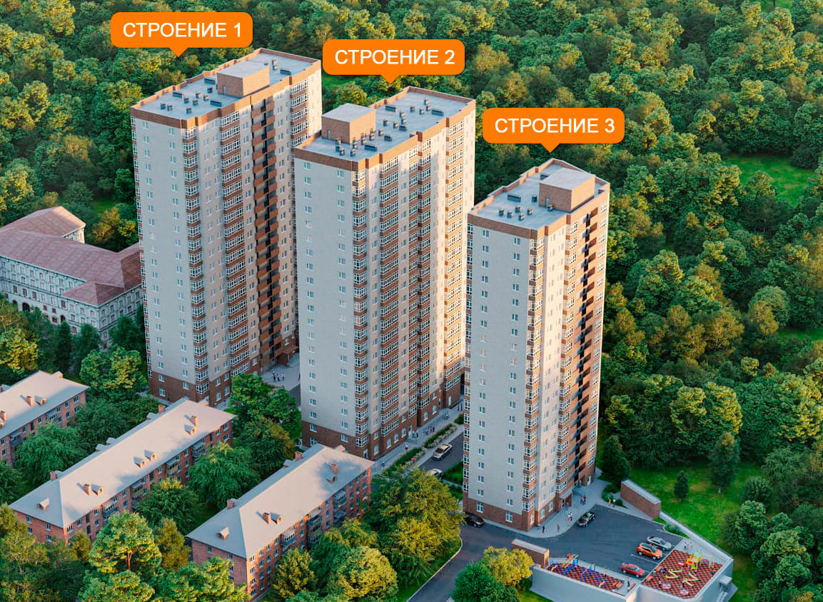 Нажмите на строение, чтобы увидеть планировку